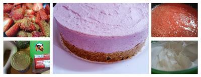 Tarta mousse de fresas