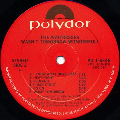 The Waitresses - Wasn't tomorrow wonderful? Lp 1982