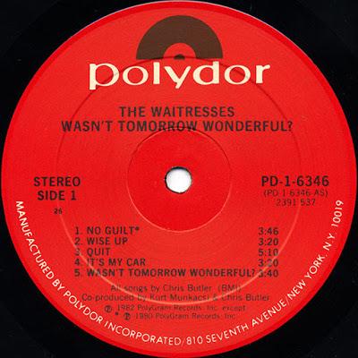 The Waitresses - Wasn't tomorrow wonderful? Lp 1982