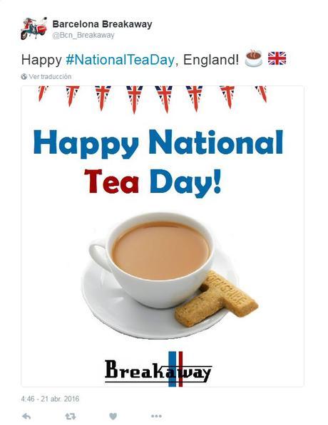 #NationalTeaDay tea breakaway