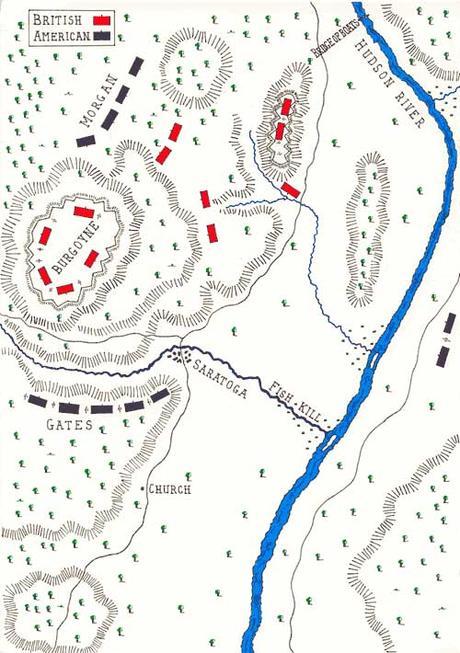 mapa batalla saratoga