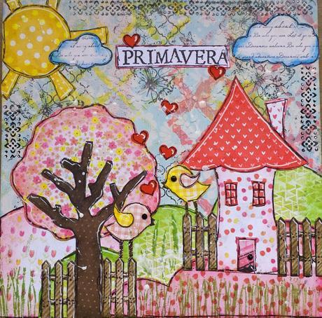 Reto abril Scrapbookpasion: Mi casita Mixed Media