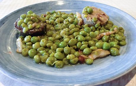 guisantes con butifarra El raco del navegant bacoyboca