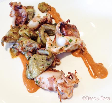 sepietas y alcachofas El raco del navegant bacoyboca