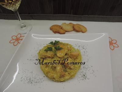 Risotto de salmón en olla programable.