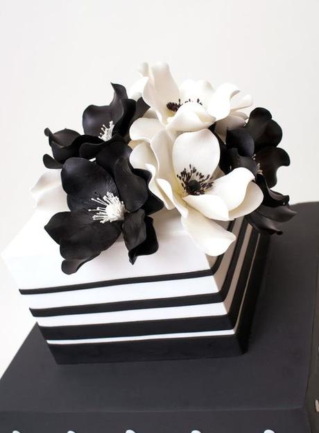 black and white cake: 
