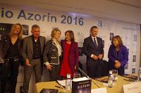 Presentación del premio Azorín 2016 (Dispara a la luna de Reyes Calderon)