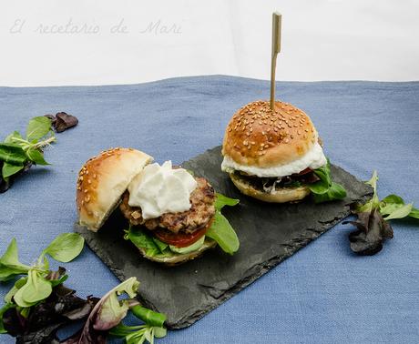 Hamburguesa de cordero con espuma de yogur 1