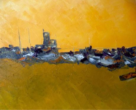 S/T.Óleo espátula lienzo. 2016.073 x 060 cm.Detalles.