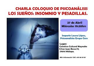 CHARLA COLOQUIO DE PSICOANÁLISIS LOS SUEÑOS: INSOMNIO Y PESADILLAS