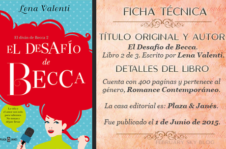 Reseña N°13: El Desafío de Becca (Trilogía El Diván de Becca #2) - Lena Valenti