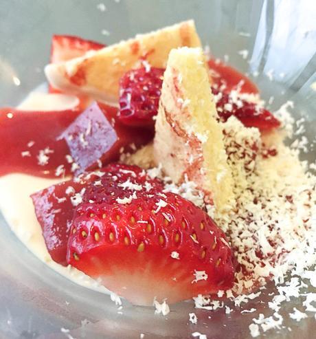 las cinco texturas de la frase en postre Aula canela fina baco y boca