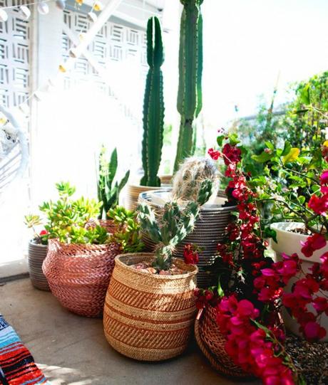 Before & after parking transformado en terraza boho