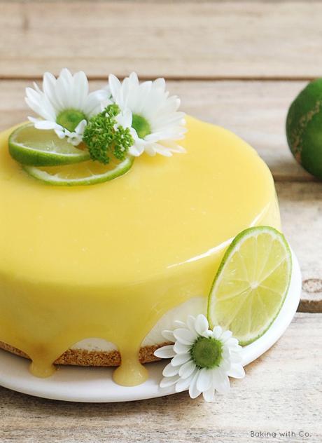 tarta de queso de lima o limón