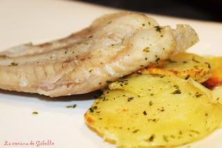 Colas de rape al horno