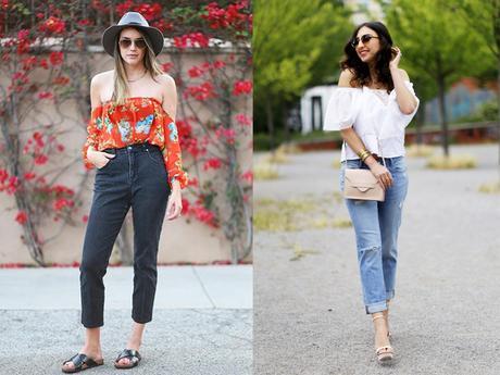Ideas de looks con camisas off shoulder Ideas de looks con camisas off shoulder