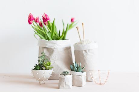 DIY | Haz una bonita maceta de papel para tus plantas