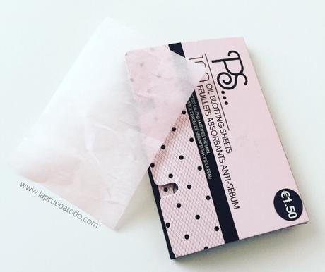 Papeles oil blotting sheets de Primark