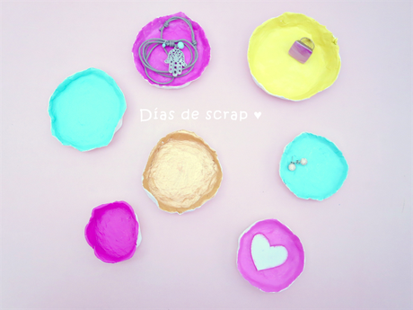 Aprende handmade : ¿Hacemos un regalo para el Día de la madre? Cuencos de arcilla y bolsa estampada