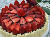 Tarta chocolate nata fresas