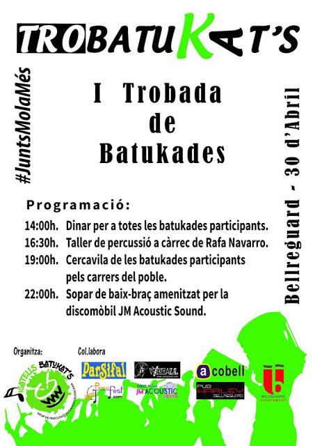 cartel del primer encuentro de batucadas de bellreguard