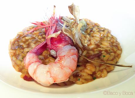 arroz meloso con gamba y alcachofa City bar baco y boca