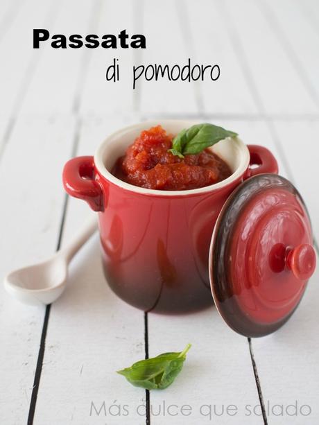 Passata di pomodoro: Salsa de tomate concentrada. Receta italiana