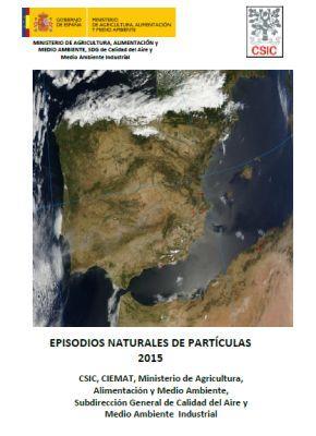 Informe: Episodios Naturales de Partículas 2015 en España