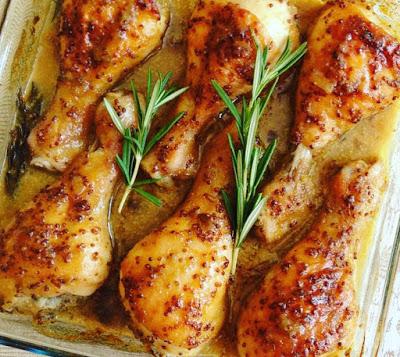 Pollo-asado-mostaza-miel-romero