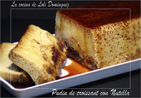 Pudin de croissant con Nutella