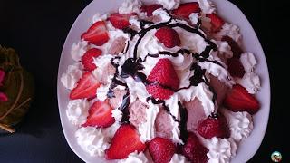 Flan de fresas al microondas