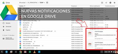 Las nuevas notificaciones Google Drive