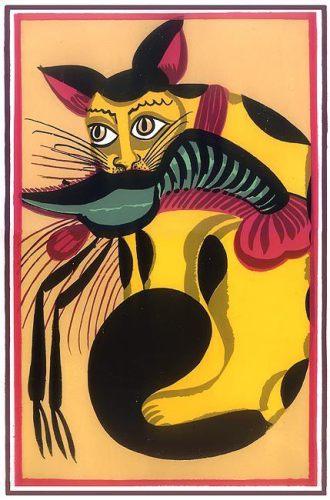 kalighat-painting-cat-eating-lobster-pa04_l