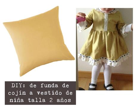 VESTIDO BEBÉ CON UNA FUNDA DE COJÍN DE IKEA