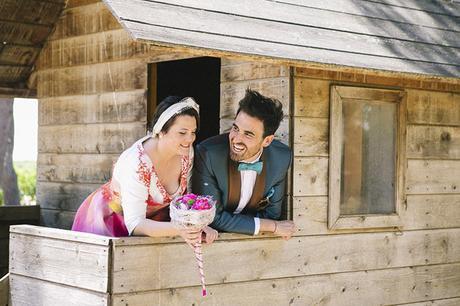 Novia de color, flamencos y mucha originalidad ¿te atreves?