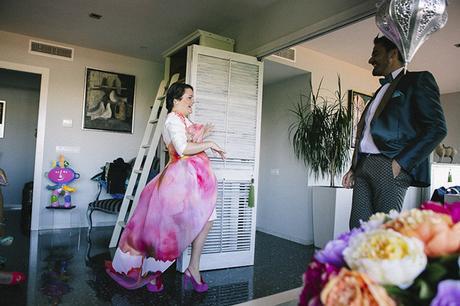 Novia de color, flamencos y mucha originalidad ¿te atreves?