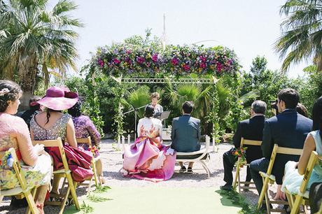 Novia de color, flamencos y mucha originalidad ¿te atreves?