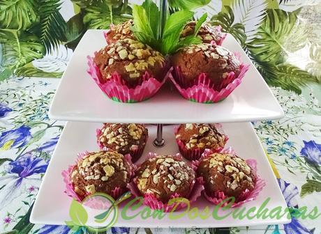 Magdalenas de chocolate Magdalenas de chocolate