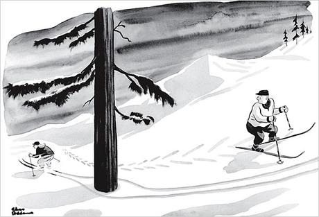 “El esquiador” de Charles Addams.