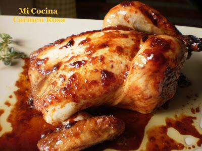 PICANTON AL HORNO MARINADO CON SALSA DE SOJA, MIEL Y JENGIBRE