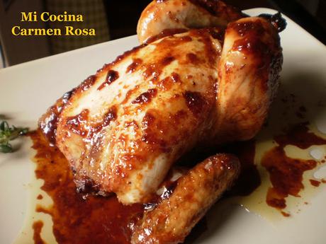 PICANTON AL HORNO MARINADO CON SALSA DE SOJA, MIEL Y JENGIBRE