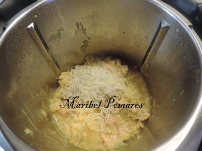 Risotto de salmón en thermomix.