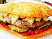 Hamburguesa ternera queso escalivada