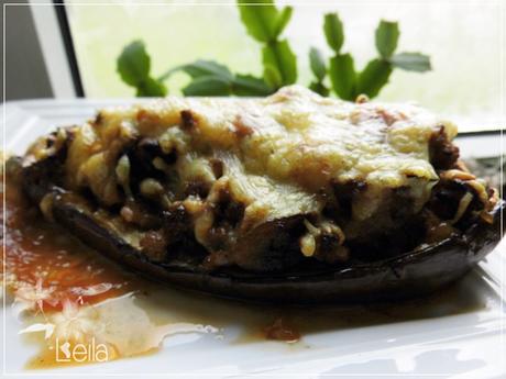 Berenjenas rellenas de carne picada