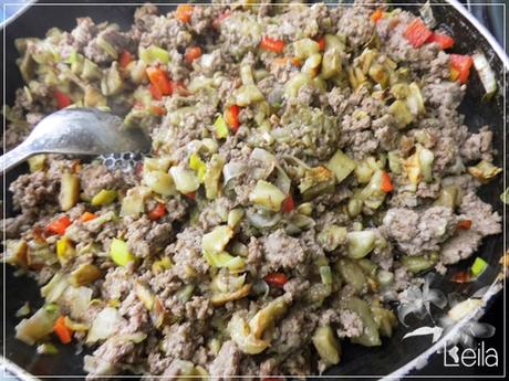 Berenjenas rellenas de carne picada