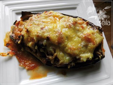 Berenjenas rellenas de carne picada