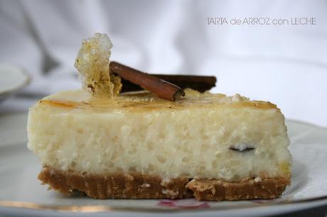 Tarta de arroz con leche