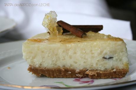 Tarta de arroz con leche