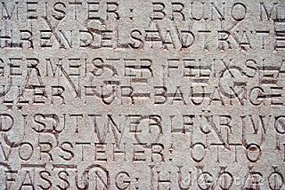 engraved words