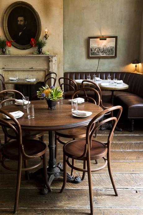 vintage wooden chair restaurant